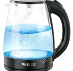 Чайник стекло 1,8л 2200Вт диск,подсвет,автооткл,защита б/воды,вращ.360 (12)