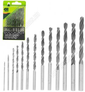 Сверло по металлу набор 13шт (1,5-6,5мм), цилиндрический хвостовик, пластиковый кейс(20) 