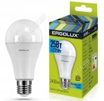 Ergolux-ЛОН E27 25Вт, нейтрал.(дневн) 4500К, (аналог 200Вт обыч.лампы) (10) 