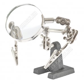 Лупа + Зажим д/пайки 