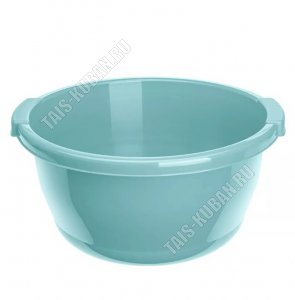 Таз кругл  6л, серо-голуб (d28,5 h14см) (26) 