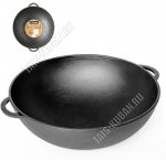Сковорода-ВОК 5л d30см,индукционное дно,2литые ручки,черный (2) 