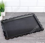 Поднос прям.(37х27 h2см) чёрный (110)