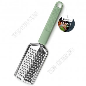 Пудрово-зеленый Терка 1-но сторонняя (нержавеющая сталь+пластик) L24,5 6х2см (12) 
