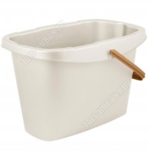 Ведро 13л мерн.делен, сливочн.бук,прям (38х28,5 h25см) (14) 