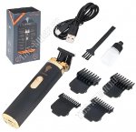 Машинка д/стрижки (аккум) 5Вт, 4насад (1,5-6мм),лезвия сталь, черный/золотой (40) 