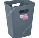 Контейнер д/мусора, б/крышк 10л графит,прям (24х19 h33см) вырубн.ручки (9) 