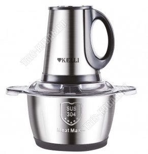 Измельчитель 1200Вт 1,8л нержавеющая сталь-чаша, цвет-серебро/черный(8) 