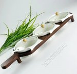 Tropical Баночки набор 3шт d13см на бамбуковой подставке, п/у (12)