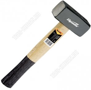 Кувалда кованая головка 1500г, дерев.двухцветная рукоятка 