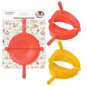 Форма д/чебуреков d12см,с ручк,пластик, 2цв. (12)