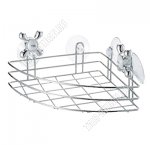 .КРАН Полка 1- ярус.настен.углов.h8,5см (17х17,5см),борт,присоски,металл