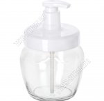 Megan/Белая крышка Диспенсер д/мыла 0,44л h18см, б/уп (9)