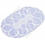 Ажурная салфетка, белая, овал (30х46см) 