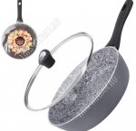 Gray Granite Сковорода d26 h6см с крышкой (6)