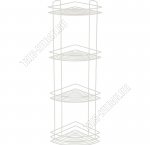 .WHITE белый Полка настен 4-х ярус,углов. (21х21 h82,5см) (4)