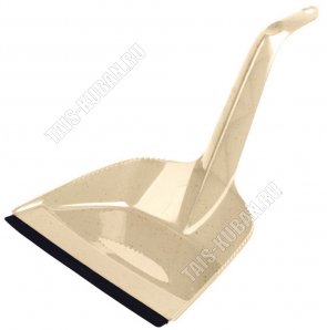 Совок мягкая кромка .23х16см,вертикальн.ручка L26см , молочный (20) 