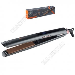 Выпрямитель д/волос, керамич. 55Вт пласт.26х111мм, макс.t230°, черный/бронза (24) 