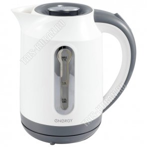 Чайник пластик 1,7л 2200Вт диск,защ.б/воды,индик,автооткл,съёмн.фильтр,бел/сер.(8) 