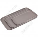 Поднос прям.Н-р 3шт (24х17/30,5х22/35х25 h2см) француз.серый, МП (12) 