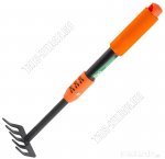 Грабельки посадочн. 5-ти зуб,10х8х7,5см,углерод.сталь толщ.1,5мм,антикороз.покрыт,Lруч.27 пластик с поролонпоролон.руч,оранж, Orange  (24)