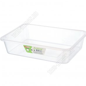 Лоток д/хранен 3,0л прям, прозр (30,5х21 h6см) б/крыш (48)