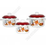 Завтрак Набор кастрюль 3шт (2,0/3,0/4,0л)