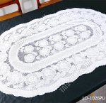 Ажурная салфетка, бел.перламутр, овал (60х100см) 