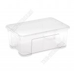 Контейнер прям. 12л с крыш (39,5х28 h16см) прозр (9)