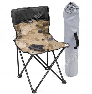Стул складной (42х42 h56см) цв.Камуфляж коричневый/Черный, 