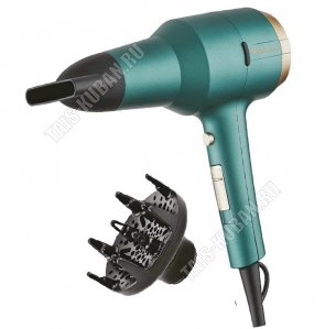Фен 2400Вт 2t режима ,2скорости ,концентратор, диффузор, петля для подвешивания, цвет бирюзовый (12) 