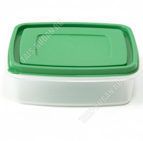Контейнер зелен/прозр, прямоуг 1,1л (17,5х15 h6см) (79) 