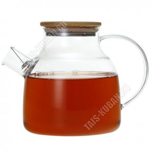 Чайник завар (стекло+бамбуr) 