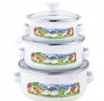 Набор мини-кастрюль 3шт