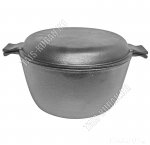 Казан 4,5л d24см с крыш-сковор,2лит.руч,термопокр.(4)