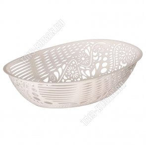 Ваза-корзинка д/хлеба, овал, белый (20) 