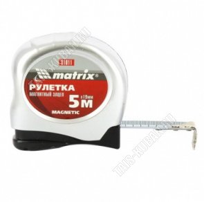 Рулетка Magnetic 5х19мм ударопроч.плас.корп, магнит.зацеп.(6)