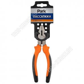 Пассатижы 160мм сталь, пластиковые рукоятки, цвет черный/оранжевый (12)