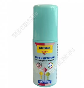 ARGUS BABY Спрей 75мл от комаров,мошек, защ.до2час, с 2-х лет (диэтилт-м-толуамид-7%) (24) 