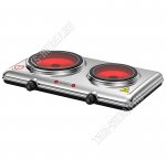 Плита стеклокерам./2конф. d175/150мм 1200/900Вт для всех видов посуды, серебро (6)