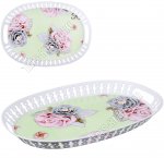 Поднос декор, с борт, овал.(38х27,5 h3,5см) 