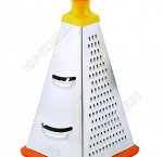 Терка 4х гран (конус), h23см,нерж.сталь,пласт.ручк,прорезин.дно,оранж (12)