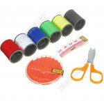 Набор д/шитья дорожн.9пр.(10х9см) (иголки,нитки,ножницы,сантиметр) пласт.короб.(12)