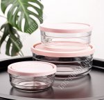 Контейнер для хранения (круглый) набор 3шт 0,45/0,85/1,5л 