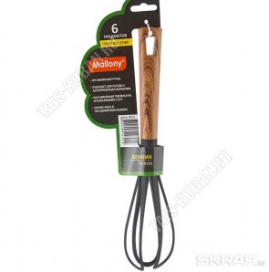 Foresta Венчик нейлон 30х7см, ручка корич.пласт.п/ДЕРЕВО (12) 