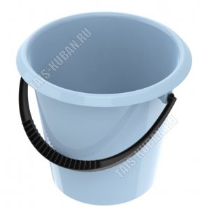 Ведро хозяйственное 10л (d31,5 h27см) серо-голубой (15) 
