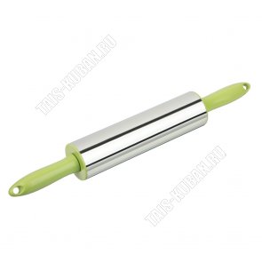 Скалка L38 d5см,нержавеющая сталь,пластиковые ручки (12) 