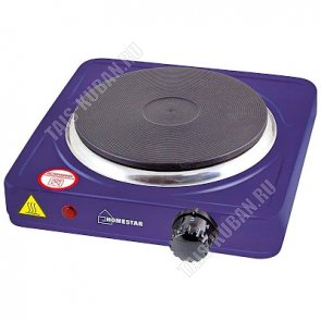 Плита эл. 1конф. Блин чугун. 1000Вт, 5реж. t, 26х24см., т.сир 