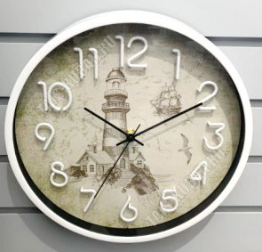 Часы (пластик) круг.d30см