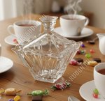 Сахарница с крышкой (квадрат) 0,3л 11х11см h12,5см 